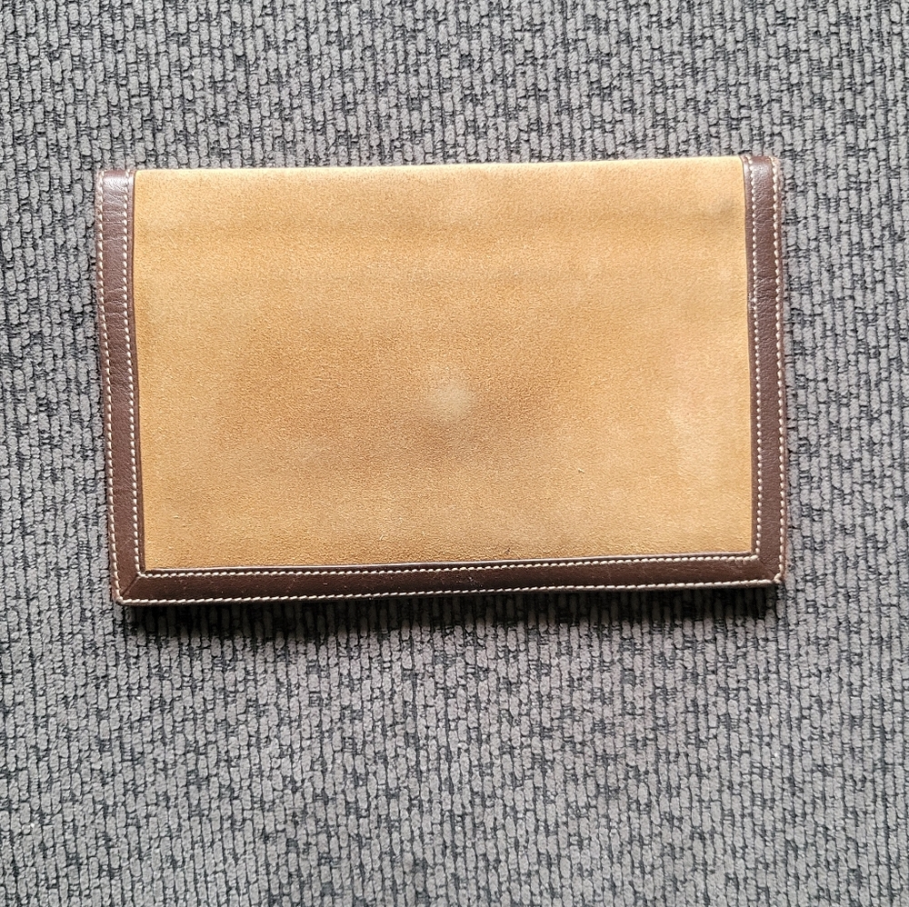 LOEWE BIFOLD WALLET Vintage Signature Tan Suede/Leather Wallet - Picture 4 of 16